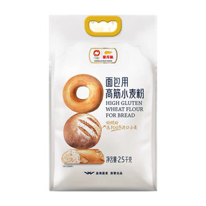 金龙鱼面包粉5斤烘焙专用2.5kg高筋面粉吐司家用专用烘焙甄选小麦