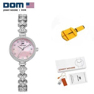 DOM腕表 简约日月星辰石英防水女士手表G-1352 Y1
