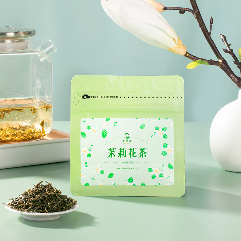谢裕大茉莉花茶50g袋装一级横县茉莉花浓香花茶【口粮推荐】