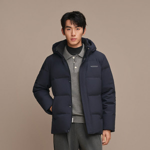 新款波司登冬季羽绒服男士短款百搭可拆卸帽休闲高级质感保暖升级