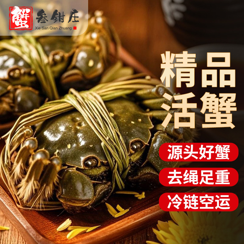 【活蟹】六月黄鲜活大闸蟹现货螃蟹河蟹水产礼盒官方旗舰店