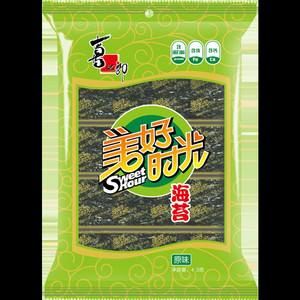 美好时光经典原味海苔3克儿童休闲零食解馋即食紫菜拌饭海苔片