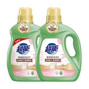 超能植翠柔顺舒适洗衣液2.5kg*2天然椰油亲肤配方棉感柔软依兰香