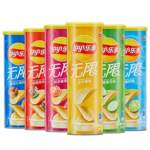 【直播间更优惠】乐事无限罐装休闲小吃零食大礼包休闲食品624g