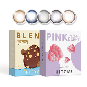 HITOMI希多蜜巧克力半年抛美瞳自然通勤大小直径隐形眼镜2片装