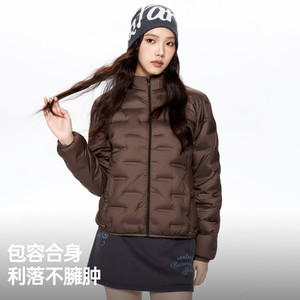 骆驼轻薄鹅绒服女装2026冬季新款防风立领保暖短款加厚羽绒服外套