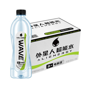 外星人WAVE超能水风味水饮品淡柠檬味含电解质饮料600mL*15瓶装CS