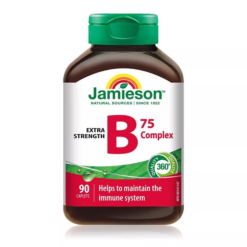 jamieson健美生复合维生素b族复合片bB12 b6 90粒肌醇熬夜常备 81元