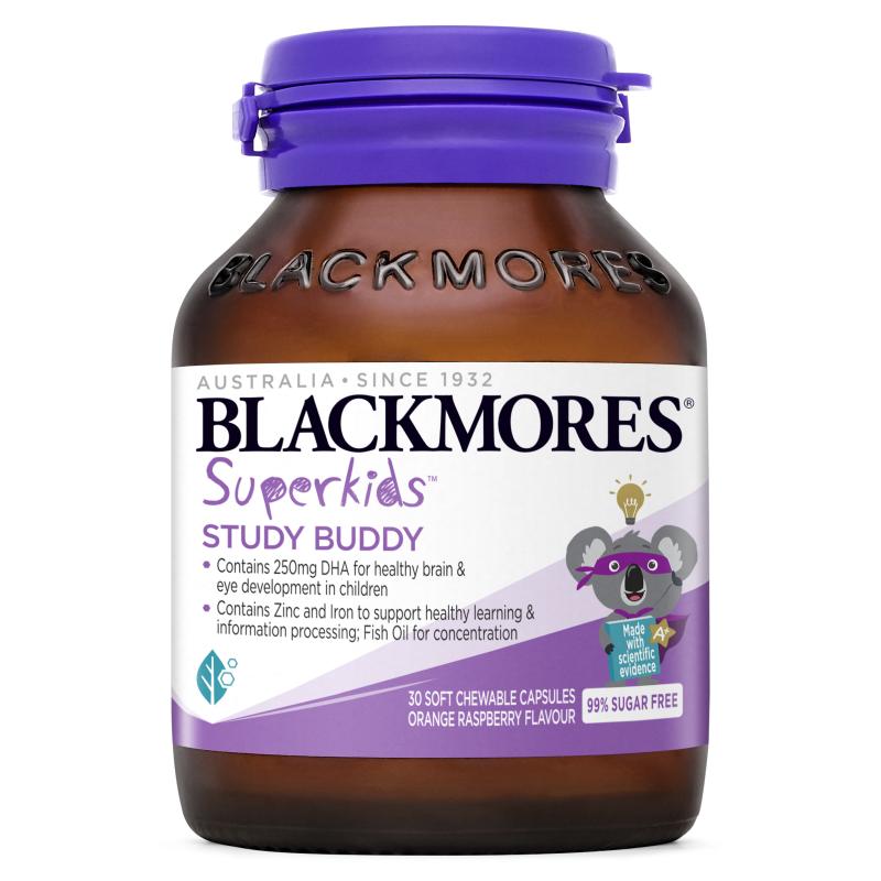 BLACKMORES澳佳宝小超人学习小伙伴DHA+锌30粒儿童营养补充进口 97元