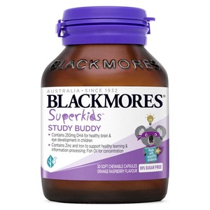 BLACKMORES澳佳宝小超人学习小伙伴DHA+锌30粒儿童营养补充进口