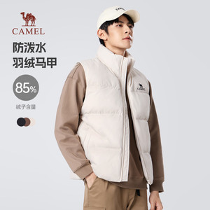 骆驼男士羽绒马甲秋冬2025新款轻薄短款羽绒服外穿保暖背心外套女