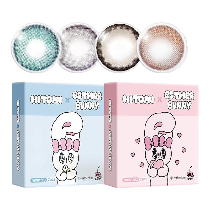 HITOMI希多蜜混血美瞳月抛大小直径自然舒适彩色隐形近视眼镜2片 29元