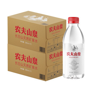 【下拉更优惠】直播专享农夫山泉长白山天然矿泉水380ml*15瓶*2箱
