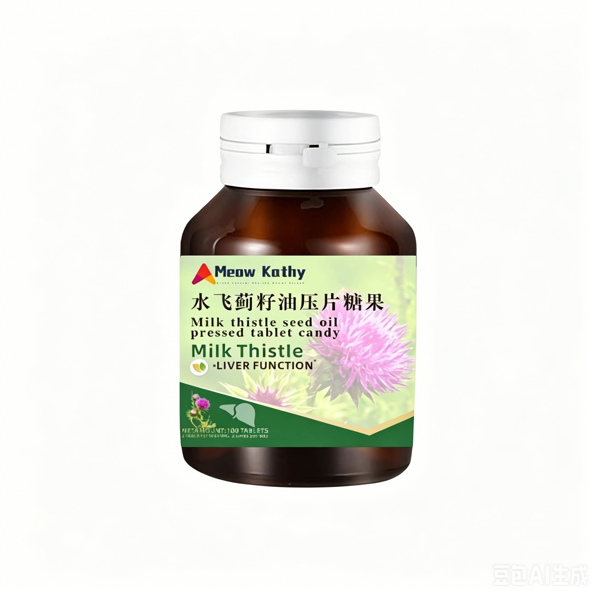 MeowKathy 水飞蓟 LIVER HEALTH MILK THISTLE 100粒-B4 19.9元