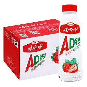 娃哈哈ad钙奶450mL*15瓶大瓶酸甜饮料风味儿童酸奶整箱
