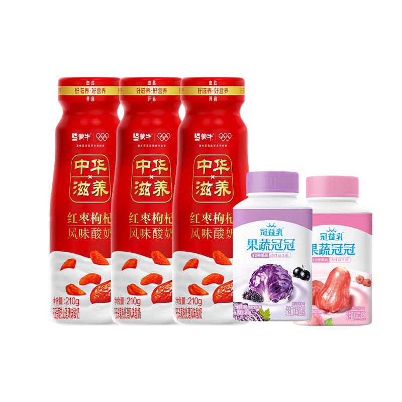 蒙牛中华滋养红枣枸杞风味酸奶210g*1瓶 29.9元