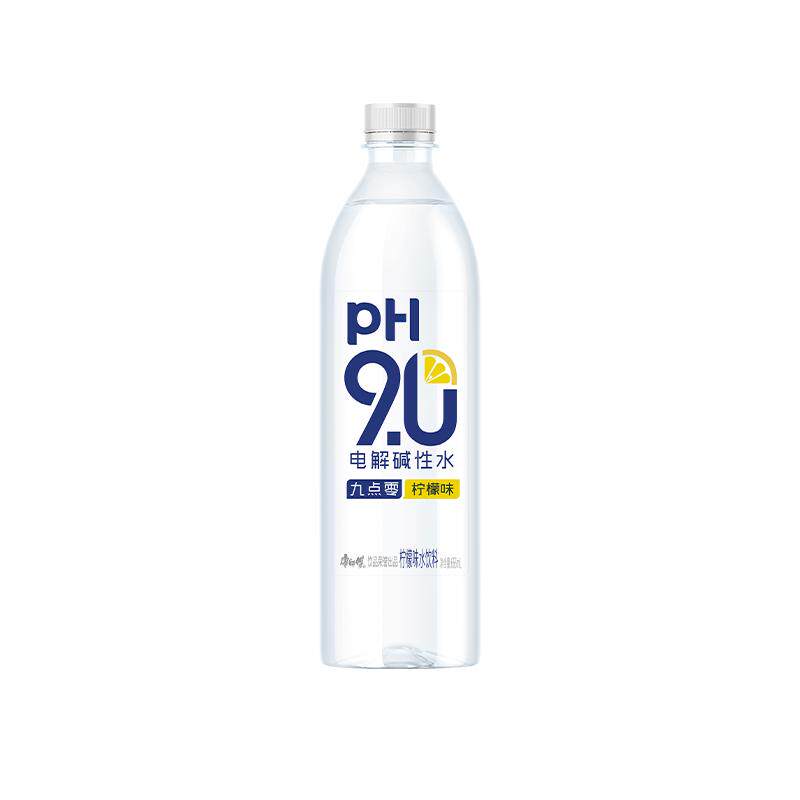 康师傅9.0电解碱性水柠檬味666ml*15瓶0脂补水优选水饮料整箱 23.65元