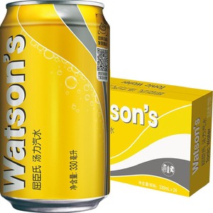 屈臣氏汤力水金汤力汽水苏打调酒碳酸饮料调饮330ml*24罐整箱