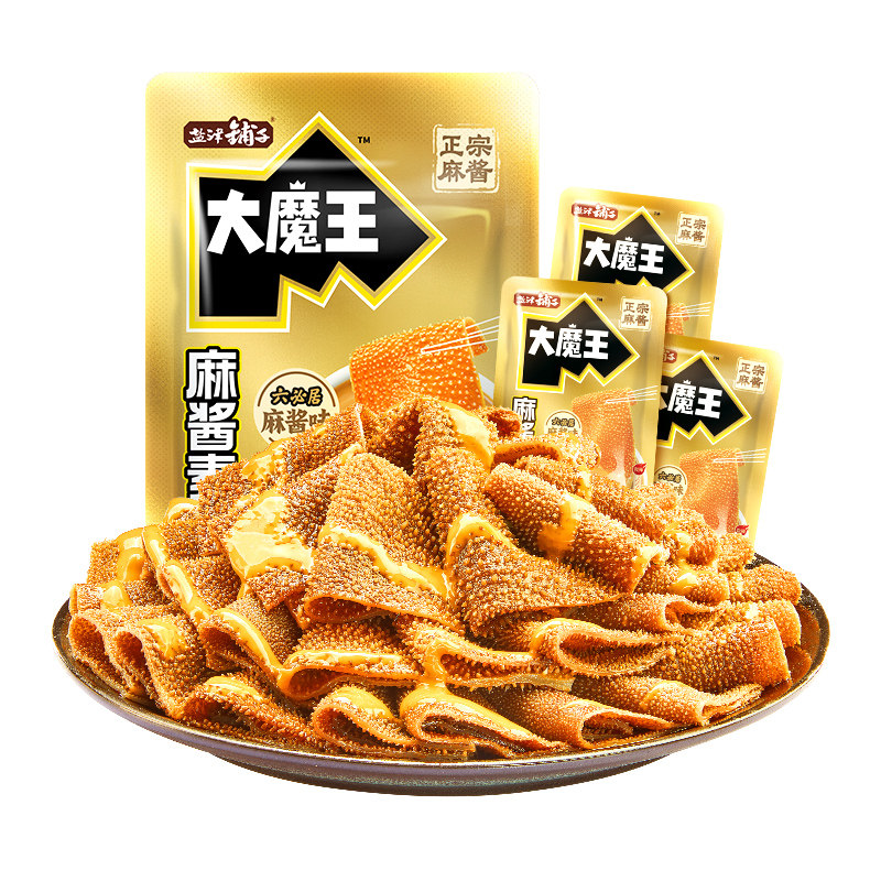 盐津铺子大魔王魔芋麻酱素毛肚零食小吃休闲食品礼包辣爽上班解馋 17.28元