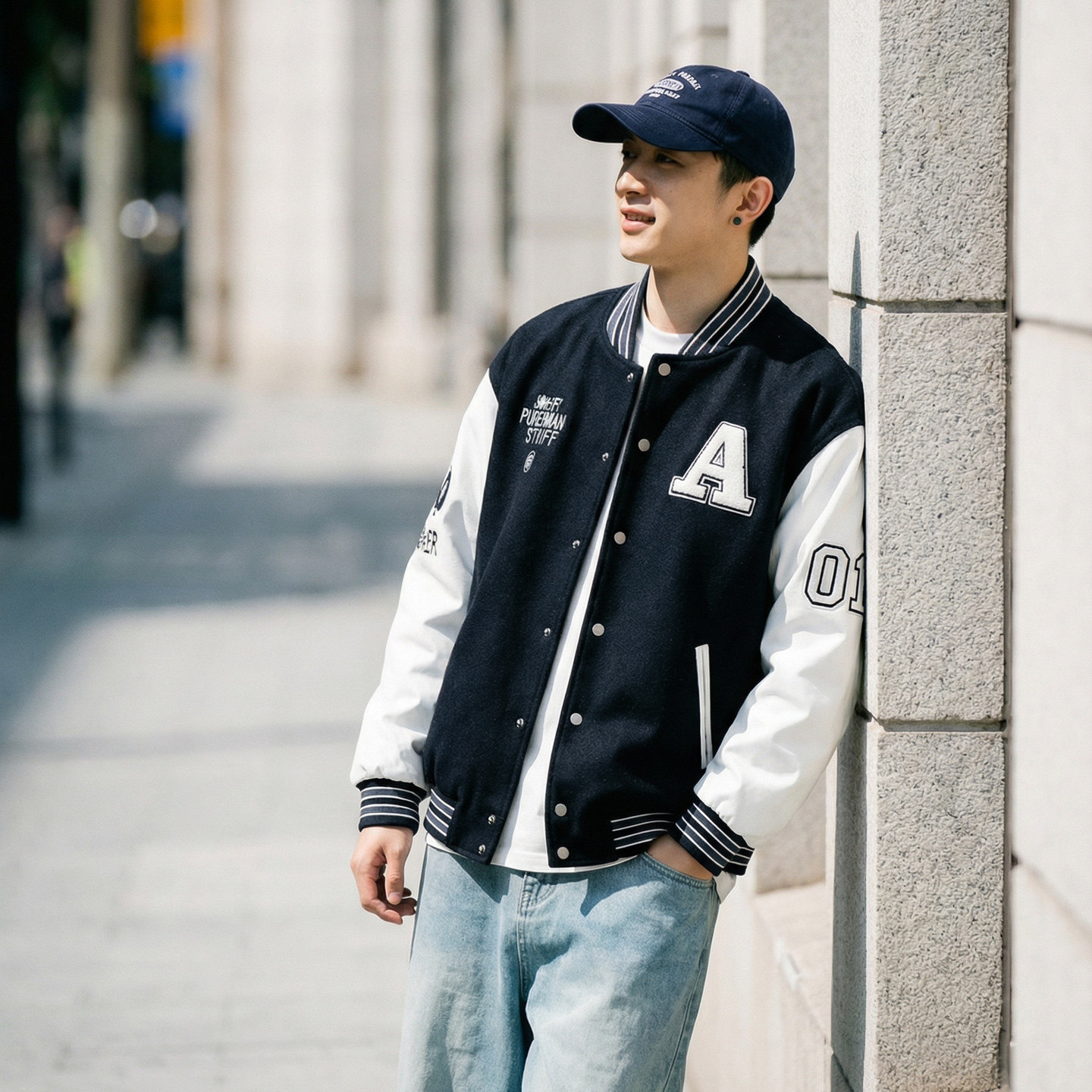极简Cityboy棒球领户外冲锋衣短外套男防风工装运动飞行员夹克女