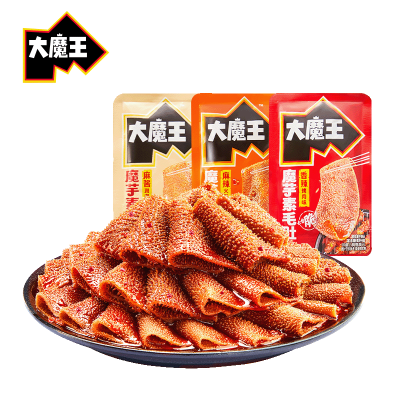 盐津铺子大魔王素毛肚六必居麻酱味小零食休闲食品辣爽魔芋解馋 25.9元