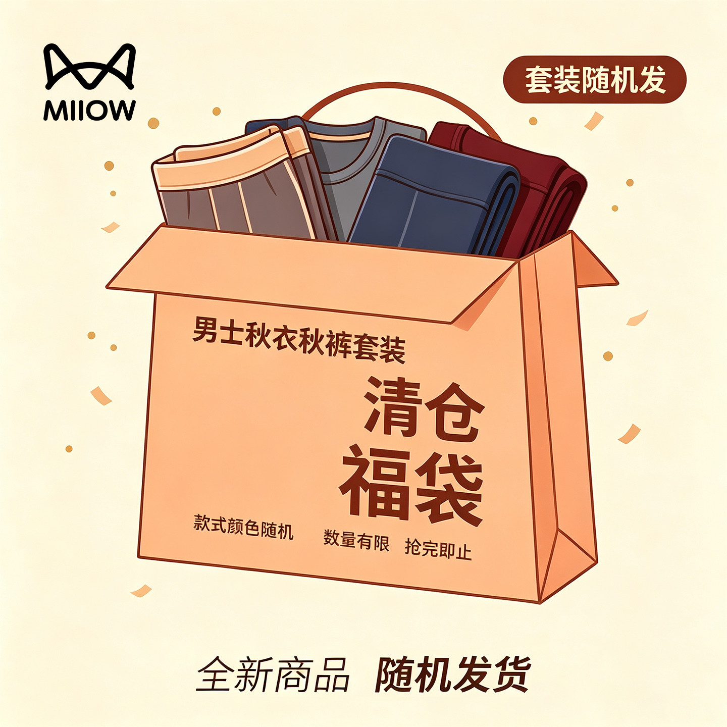 猫人男士秋衣秋裤反季清仓纯棉/德绒/羊毛/加绒加厚保暖套装福袋