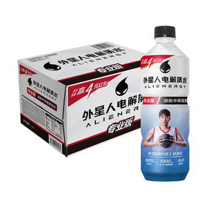 外星人0糖0卡电解质水PRO运动食品饮料600mL*4瓶原味柠檬氨基酸