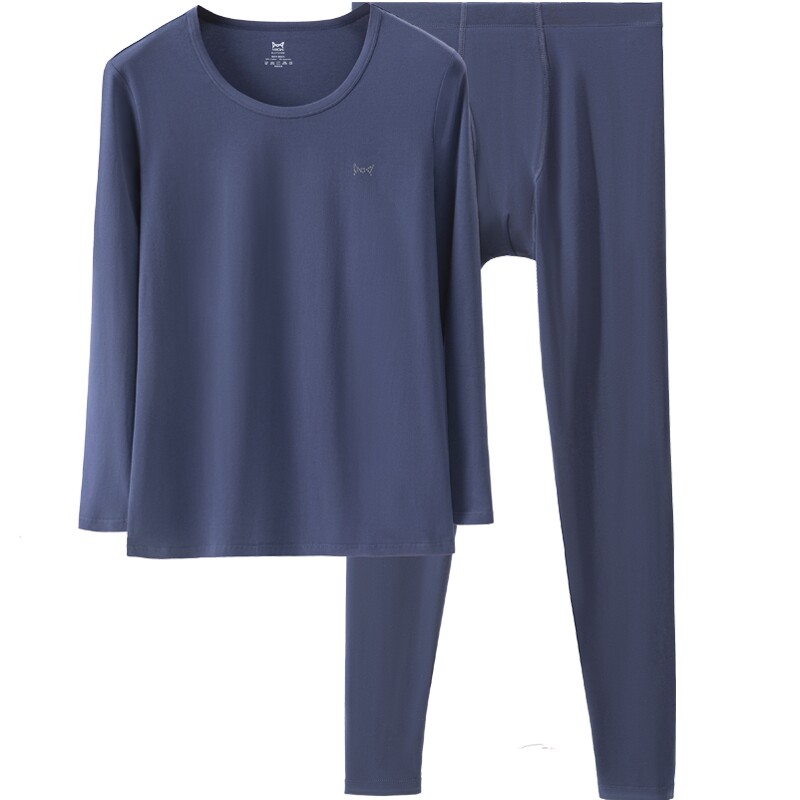 猫人保暖内衣男士薄款纯棉毛衫青少年打底衫套装冬季全棉秋衣秋裤 19.9元