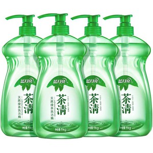 蓝月亮洗洁精1kg多规格天然绿茶洗洁精食品可用果蔬餐具清洗