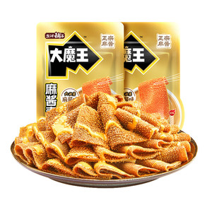 盐津铺子大魔王素毛肚六必居麻酱味小零食休闲食品辣爽魔芋解馋