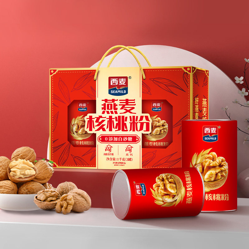 【中秋礼盒】西麦燕麦核桃粉礼盒送长辈中老年营养品麦片健康 39.9元