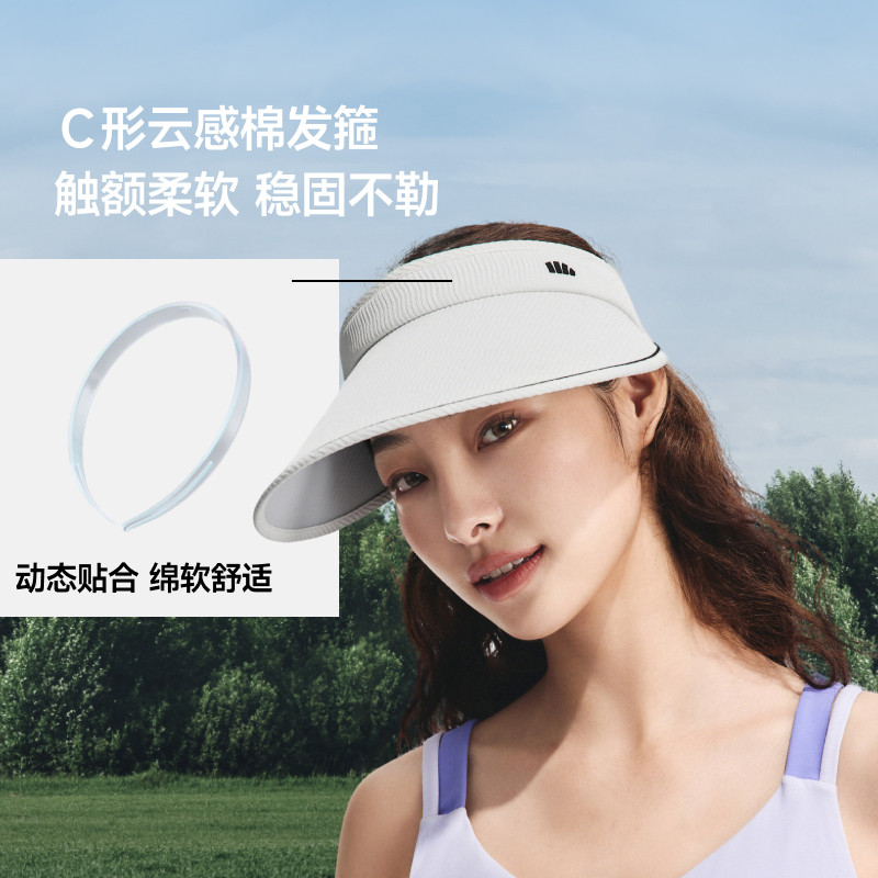 蕉下空顶帽女防晒帽新款发箍式防紫外线户外骑行运动白色遮阳帽子 149元