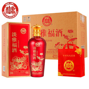 M白水杜康淡雅福酒特价酒水浓香型52度500ml*6送礼整箱