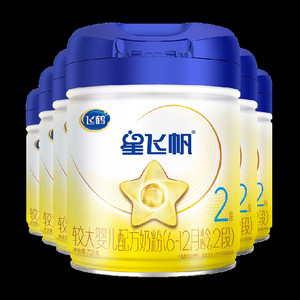 【升级A2奶源】飞鹤星飞帆婴幼儿配方奶粉2段6-12月龄700g*6罐