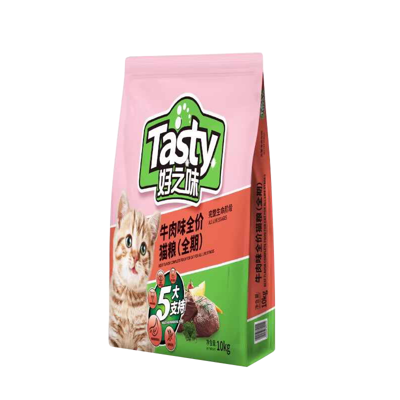 比瑞吉好之味猫粮10kg大包海鲜味牛肉味成幼猫全价全期20斤实惠装 89元