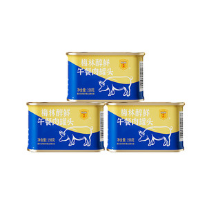 中粮梅林醇鲜午餐肉罐头198g即食泡面涮火锅户外露营螺蛳粉搭档