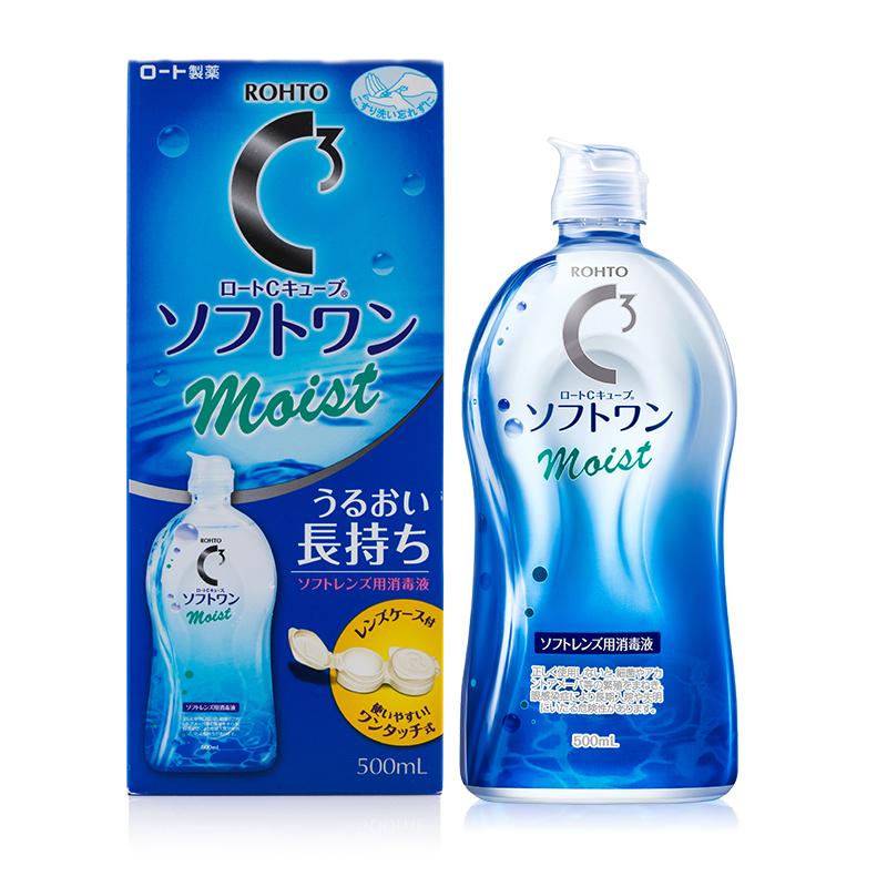 【自营】日本ROHTO乐敦清C3美瞳隐形眼镜护理液500ml清洁杀菌保湿