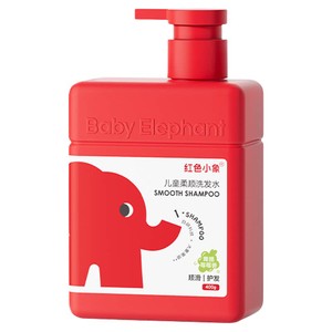 红色小象儿童洗发水0岁女童男童6到12岁女孩宝宝柔顺舒缓洗头膏