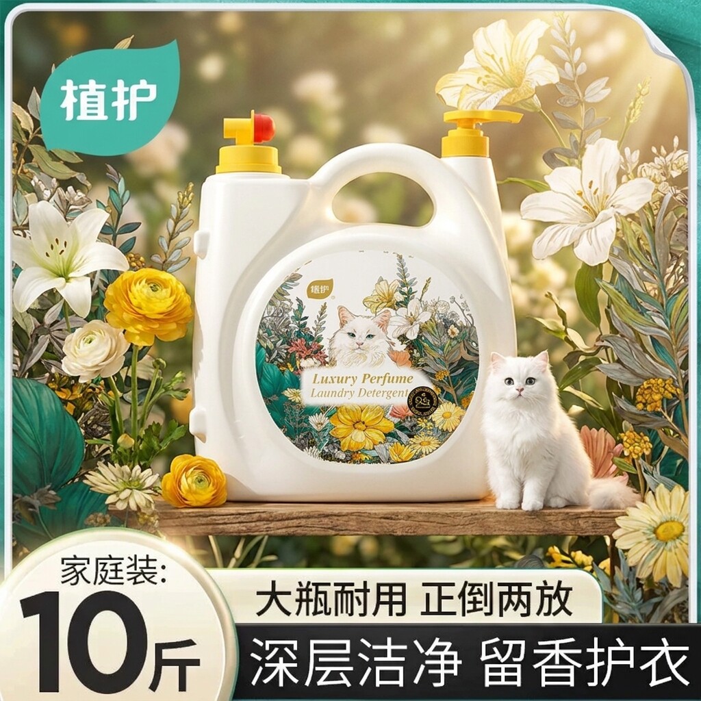 植护10斤香氛洗衣液正品大桶家用持久留香72小时香水婴儿大人通用 29.9元