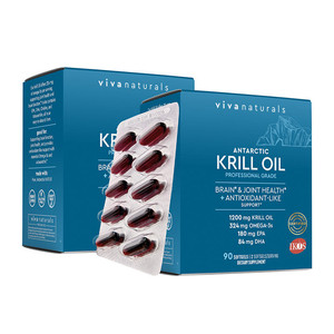 viva磷虾油omega3磷脂78%虾青素高浓度欧米伽磷虾油90粒2盒临期