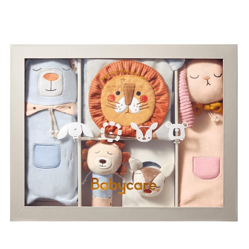 babycare安抚巾玩偶手偶摇铃新生婴儿满月礼物礼盒宝宝阿贝贝玩具