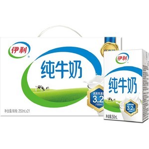 【中秋礼盒】伊利无菌砖纯牛奶250ml*21盒整箱学生营养早餐7月产