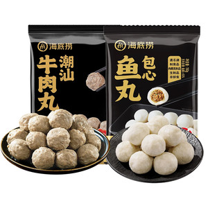 【推荐拍9件】海底捞潮汕牛肉丸火锅食材包心鱼丸任选150g