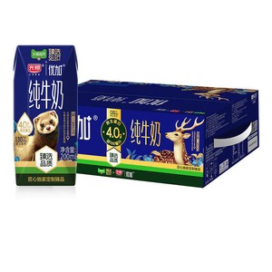 猫超臻选4.0g纯牛奶光明优加200mL*24盒包装随机