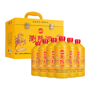 浏阳河·马上来财 浓香型白酒 52度高档礼盒 500ml*6瓶整箱特惠装
