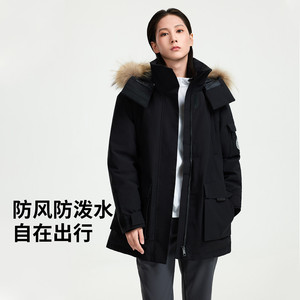 【楼兰】骆驼户外羽绒服2026秋冬新款男女工装派克服中长款外套