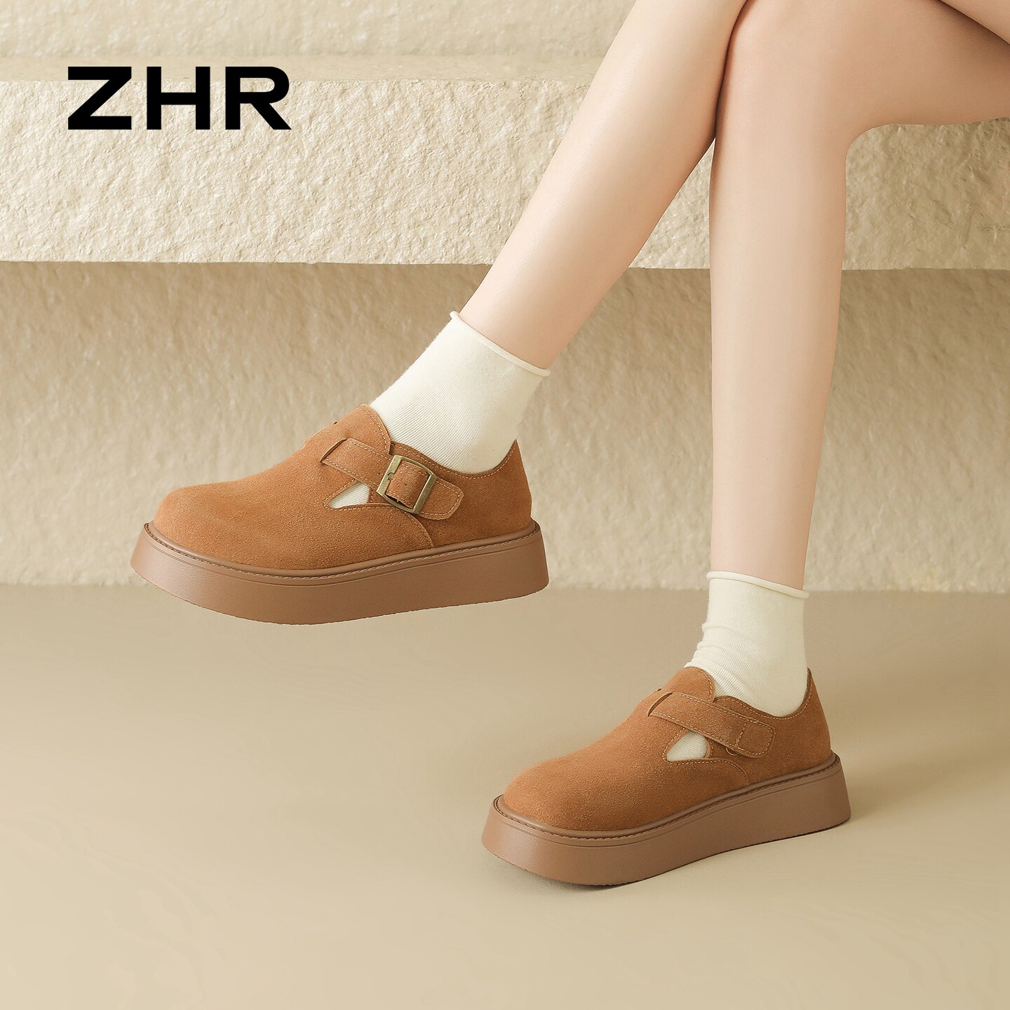 【69特惠】ZHR则则清仓福利通勤时装靴懒人外穿半托勃肯鞋德训鞋 69元
