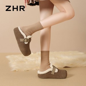【69特惠】ZHR则则清仓特惠防滑时装靴通勤外穿半托勃肯鞋德训鞋
