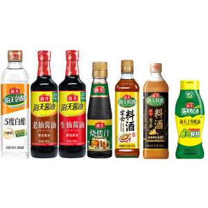 【自选5】海天生抽老抽酱油蚝油料酒鸡精味精黄豆酱烧烤汁番茄汁