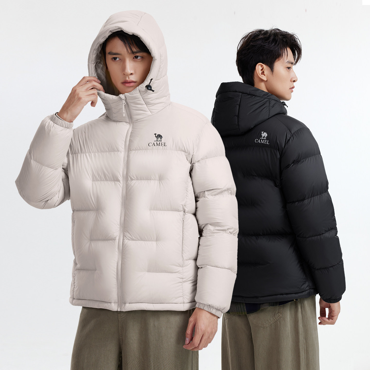 骆驼臻金City男装羽绒服冬季短款防风面包服排骨加厚男款保暖鸭绒